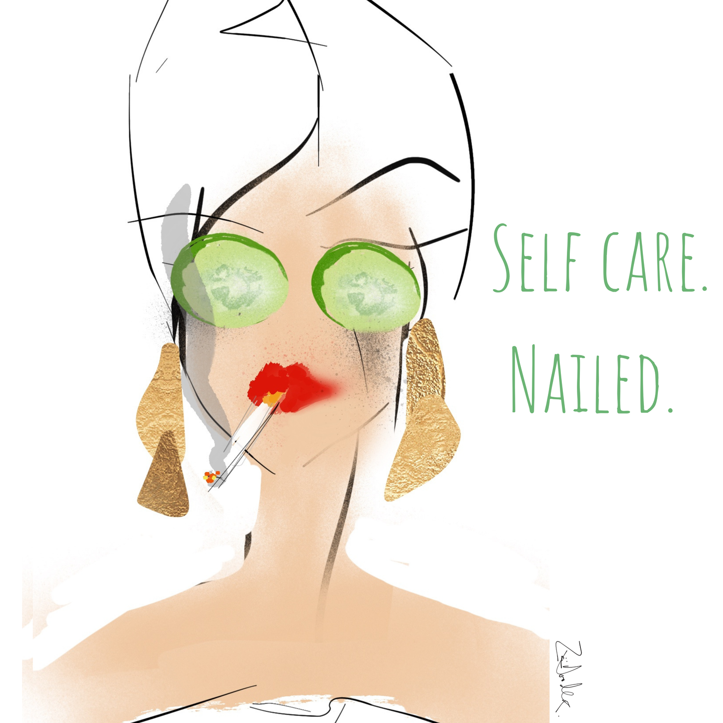 Self Care Nailed Print
