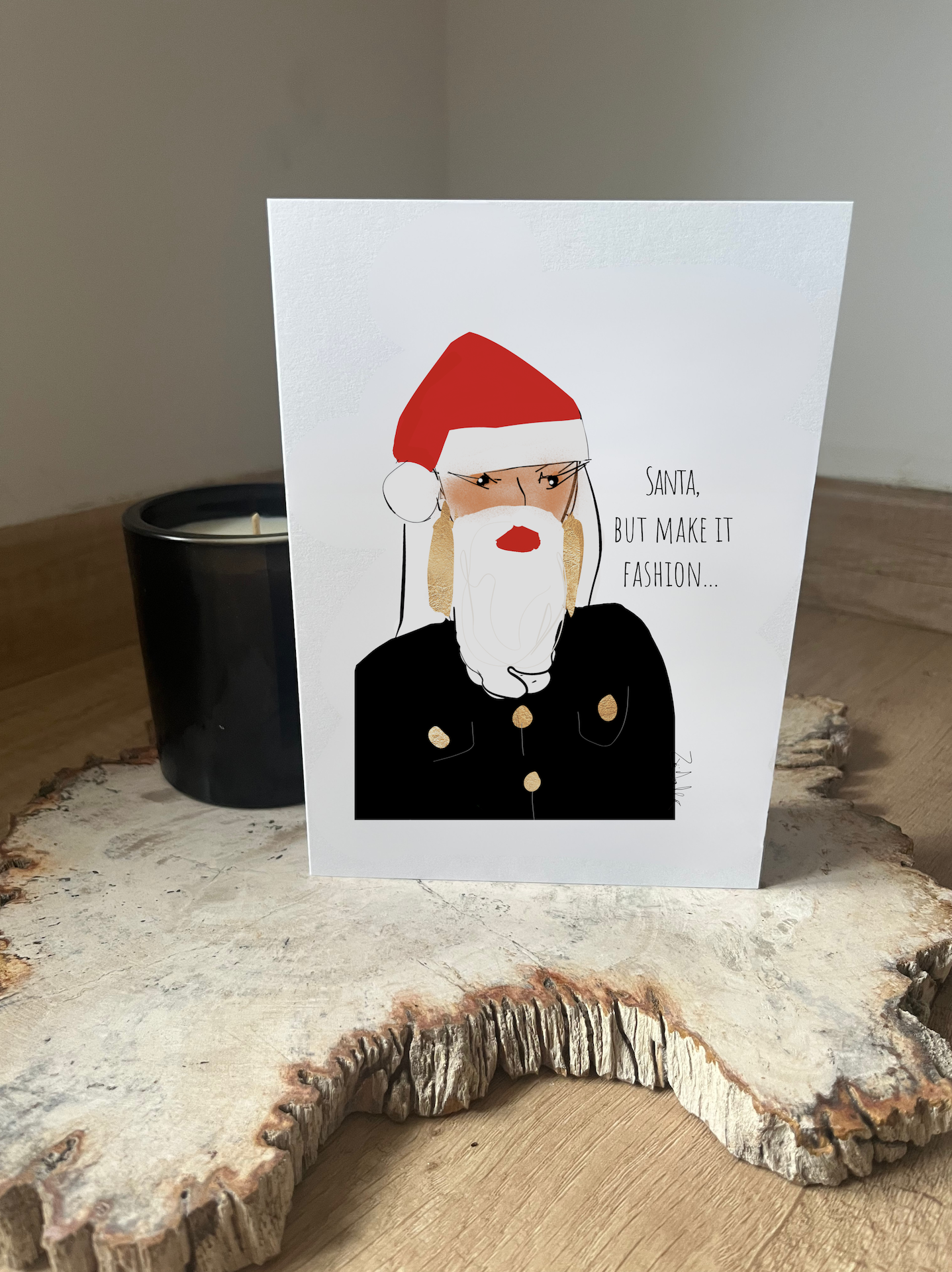 'Santa, But Make It Fashion' Card