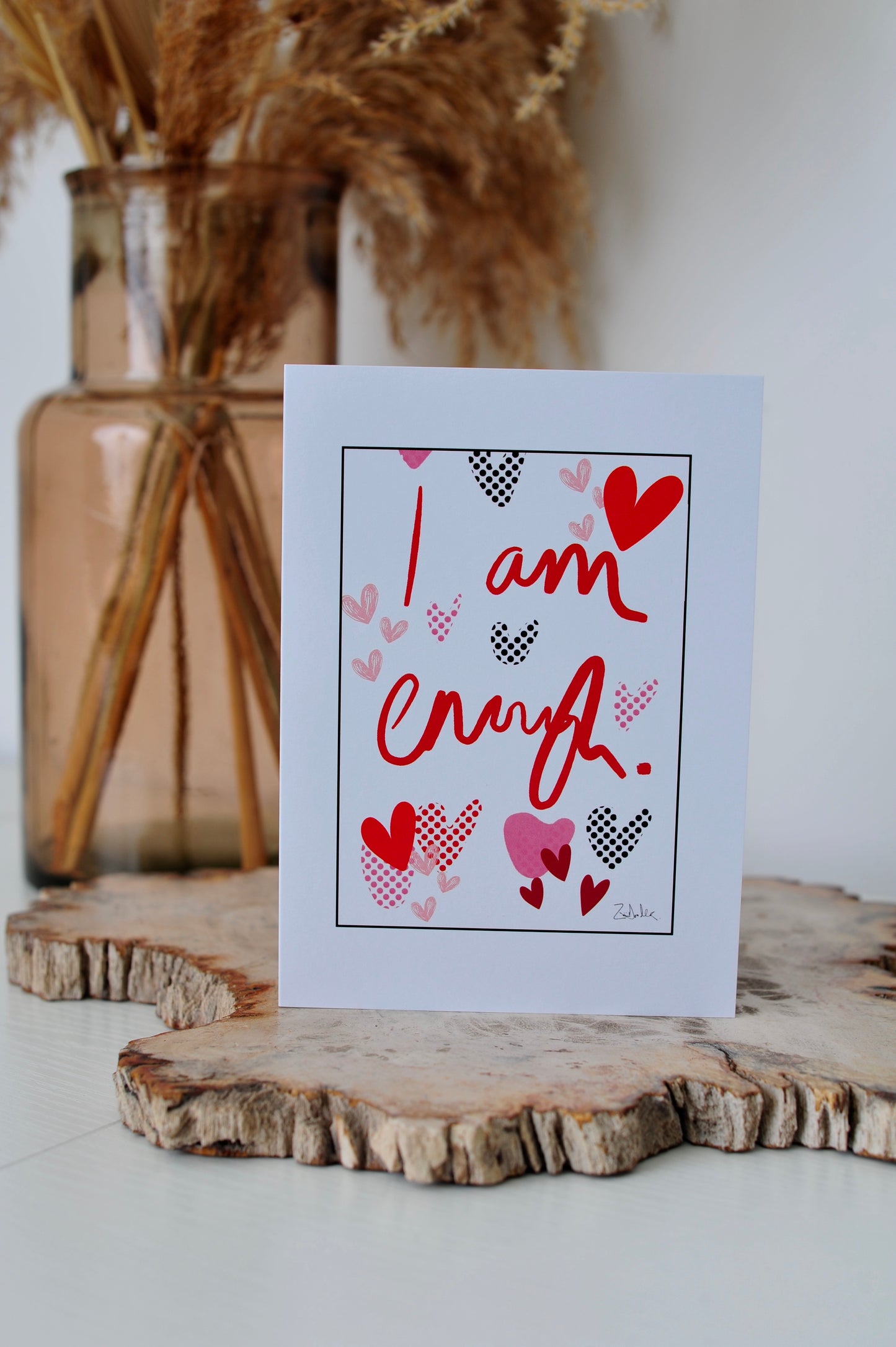 'I Am Enough' Affirmation Card