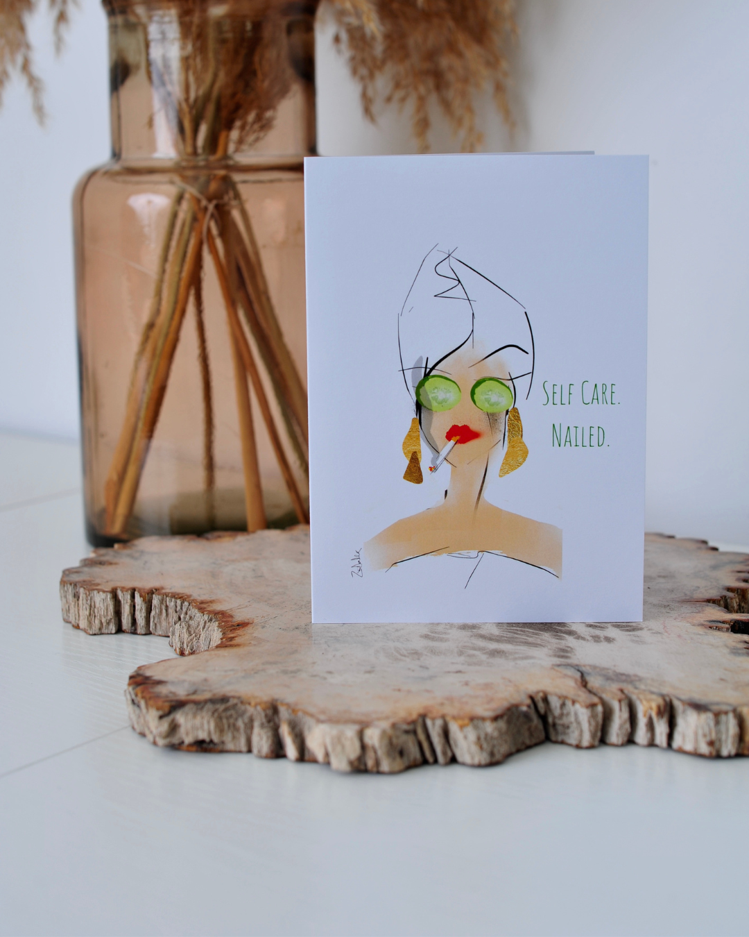 'Self Care. Nailed.' Card