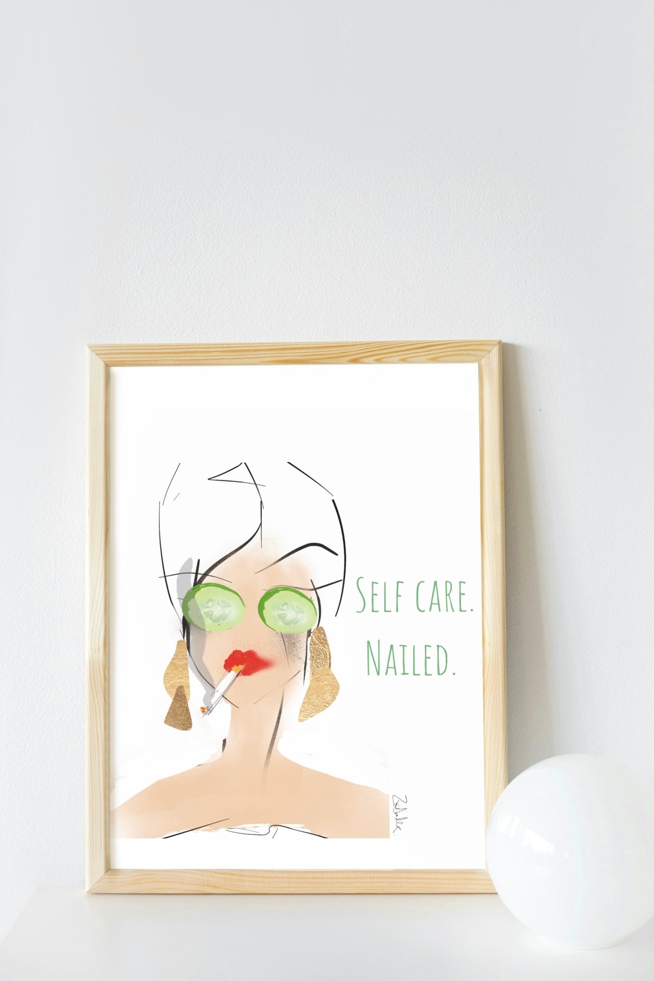 Self Care Nailed Print