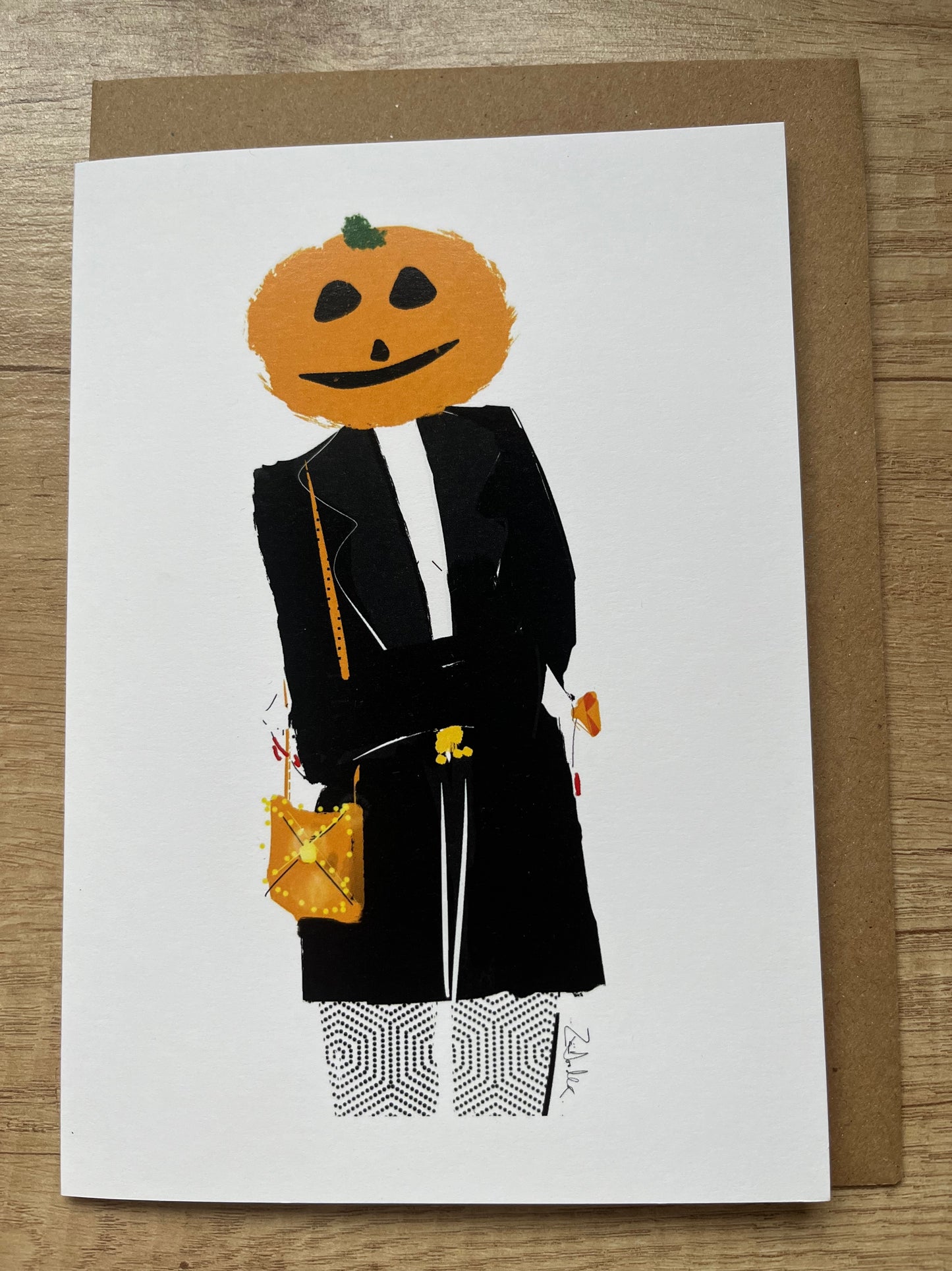 Chic Pumpkin Head Card