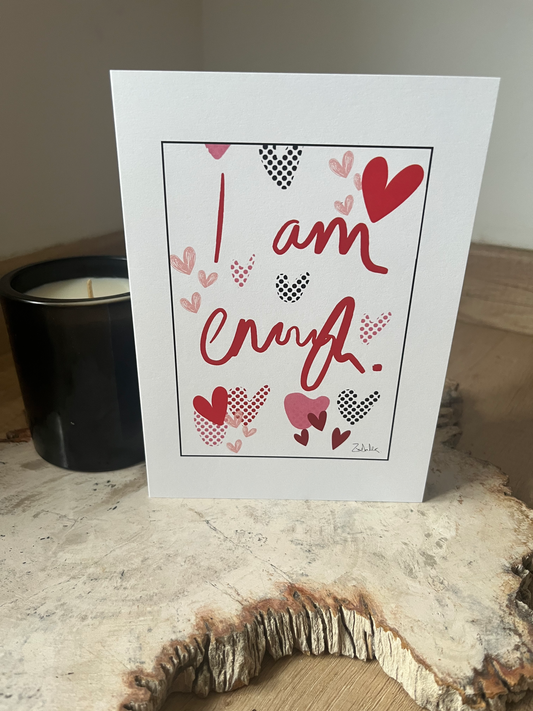 'I Am Enough' Affirmation Card