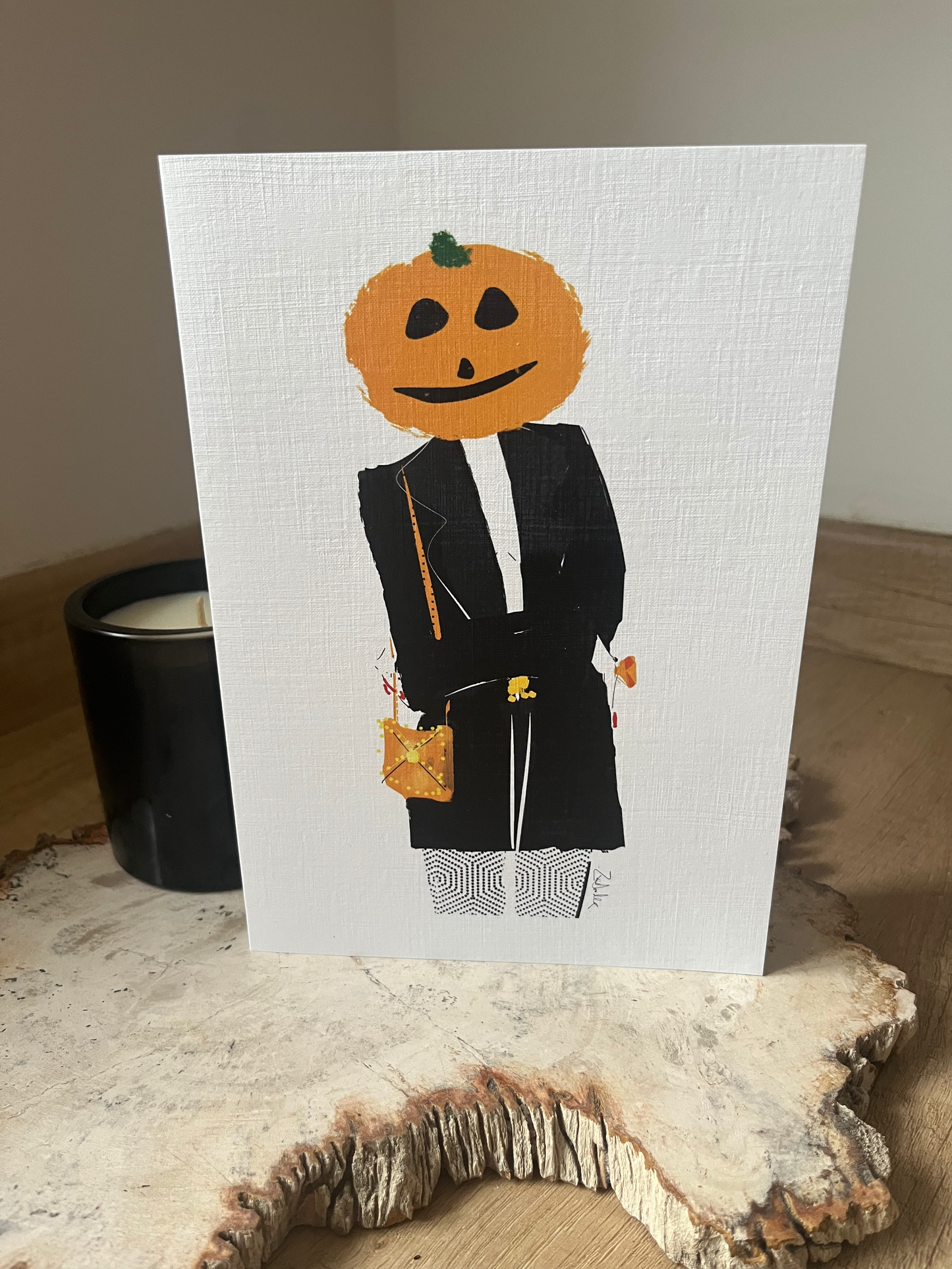 Chic Pumpkin Head Card