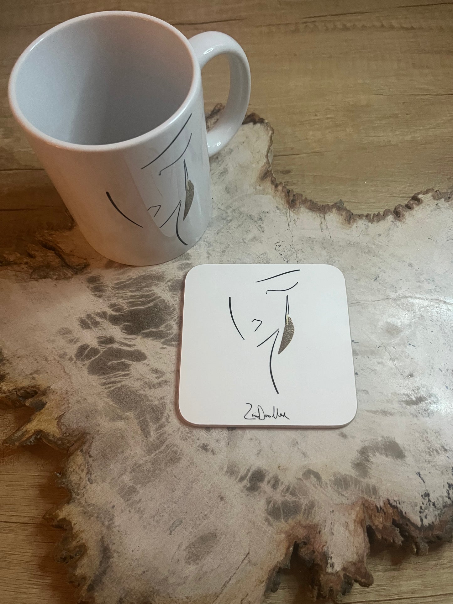 Simple Line Face Coaster