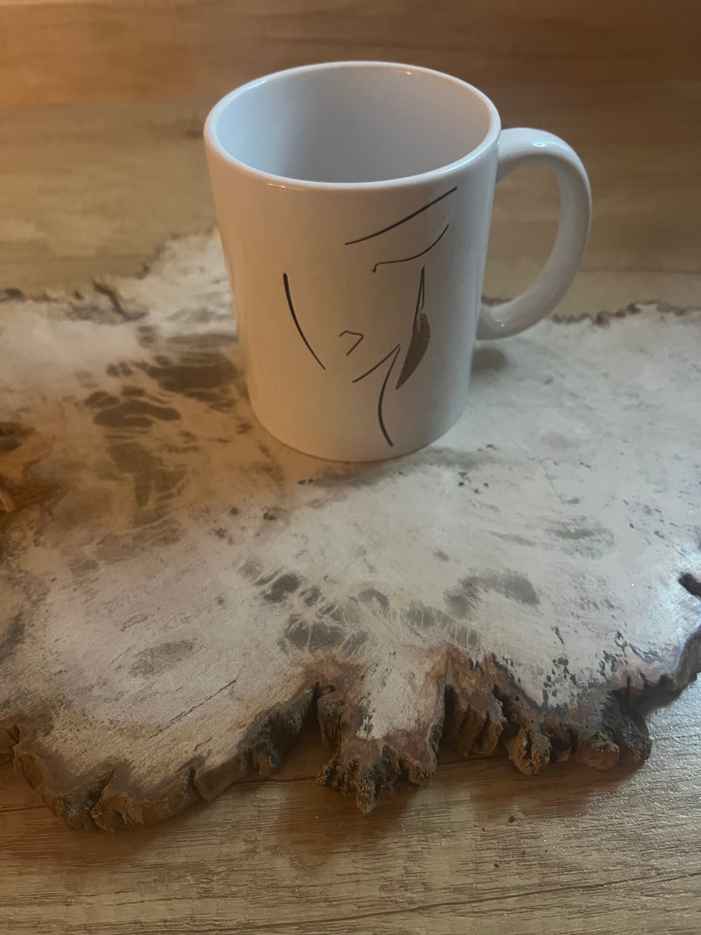 Simple Line Face Ceramic Mug